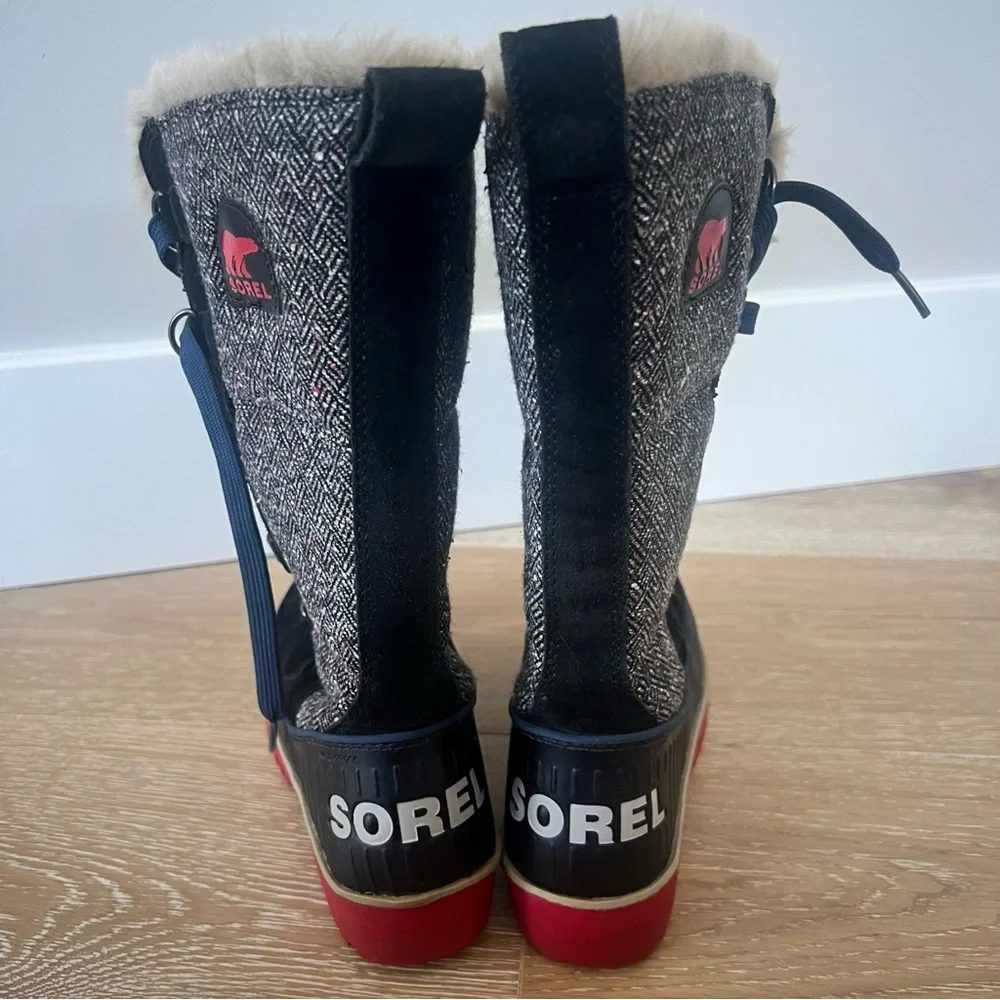 Sorel Tivoli II High Herringbone Boots Women's LL5180 010 Size 5 Waterproof